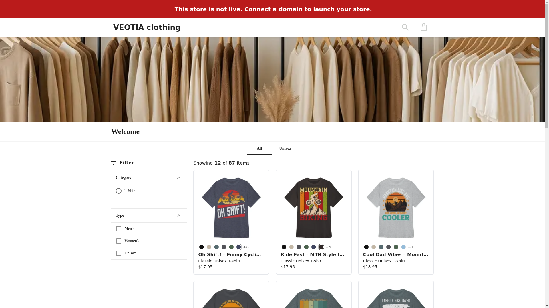 website screenshot of https://veotia.store/