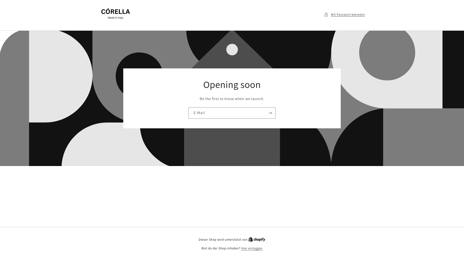 website screenshot of https://corellashop.com/