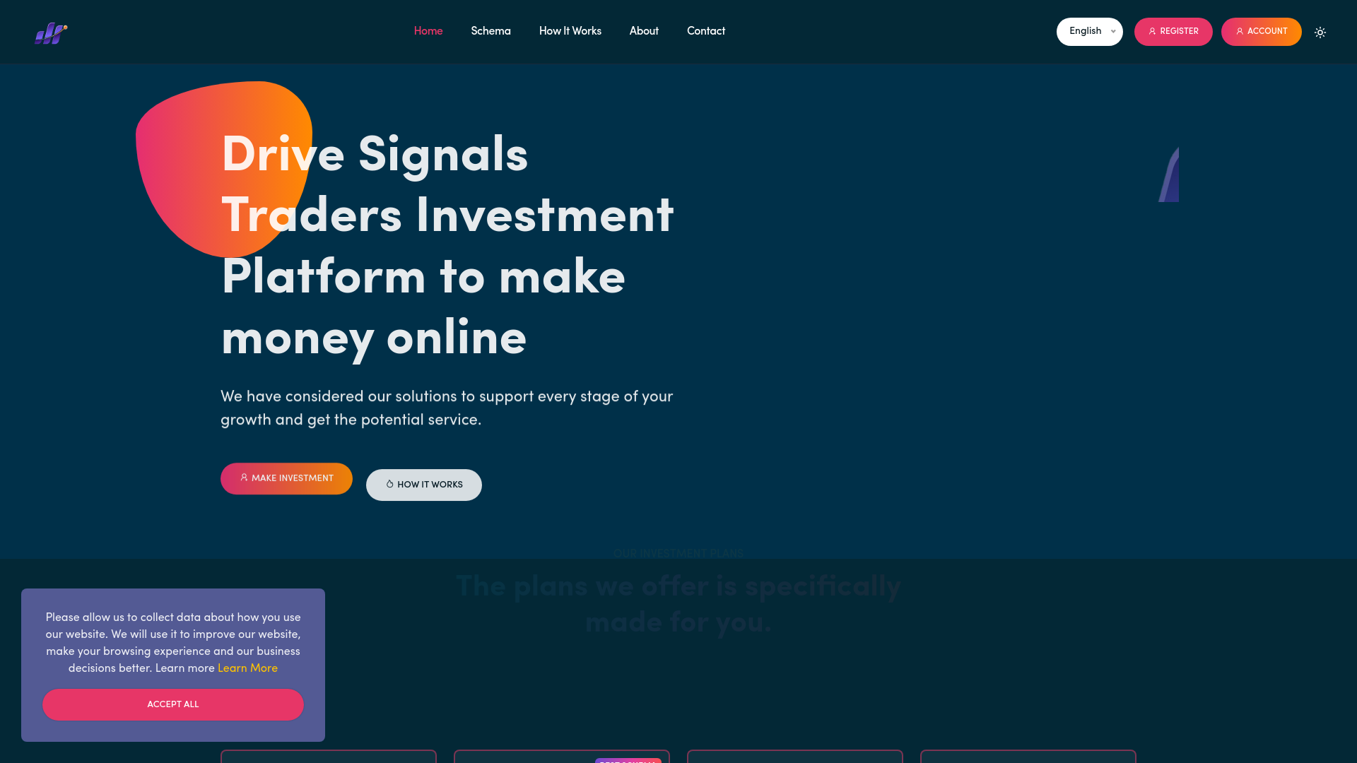 website screenshot of https://drive-signalstrader.pro/