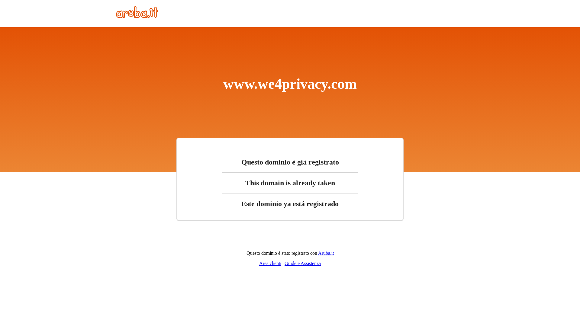 website screenshot of https://we4privacy.it/