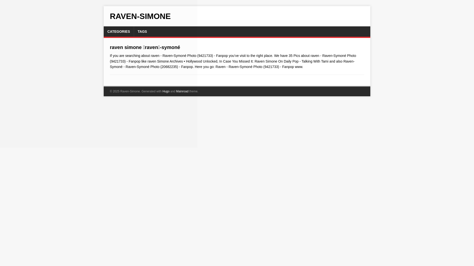 website screenshot of https://raven-simone.pages.dev/