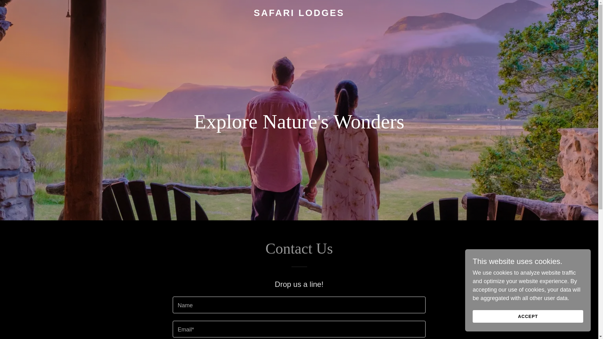 website screenshot of https://safarislodges.com/
