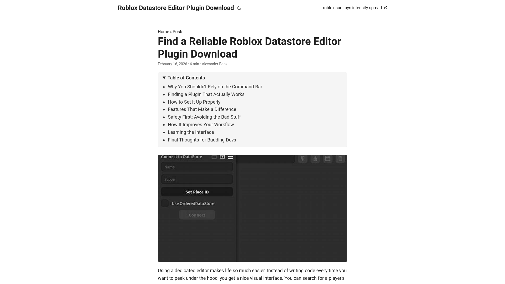 website screenshot of https://roblox-datastore-editor-plugin-download.pages.dev/