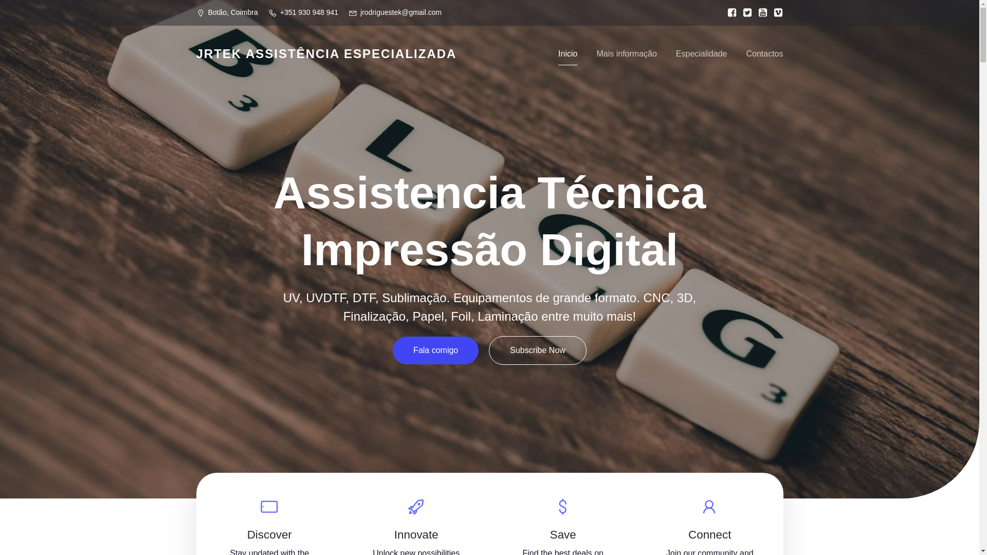 website screenshot of https://jrtek.pt/
