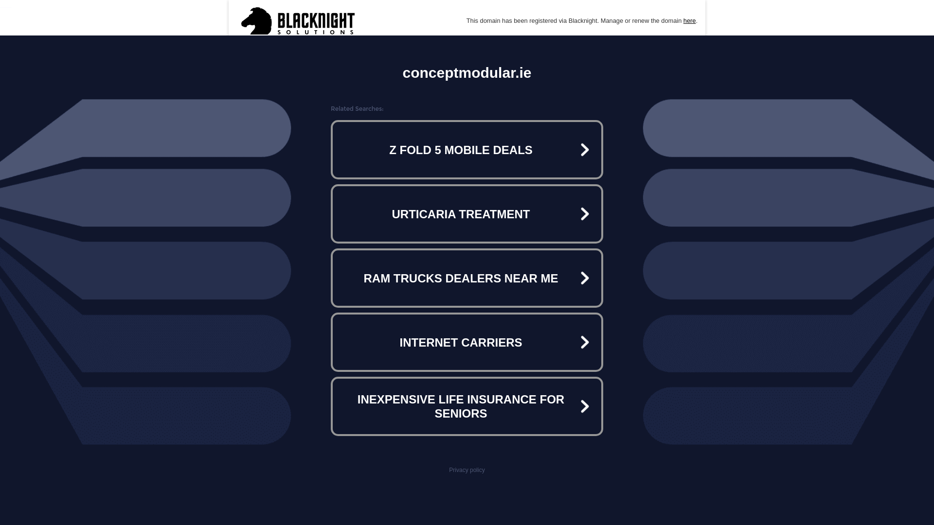 website screenshot of https://conceptmodular.ie/