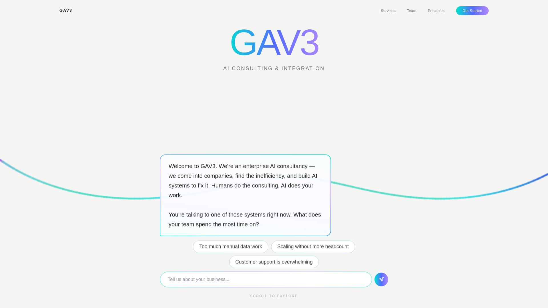 website screenshot of https://gav3consulting.com/