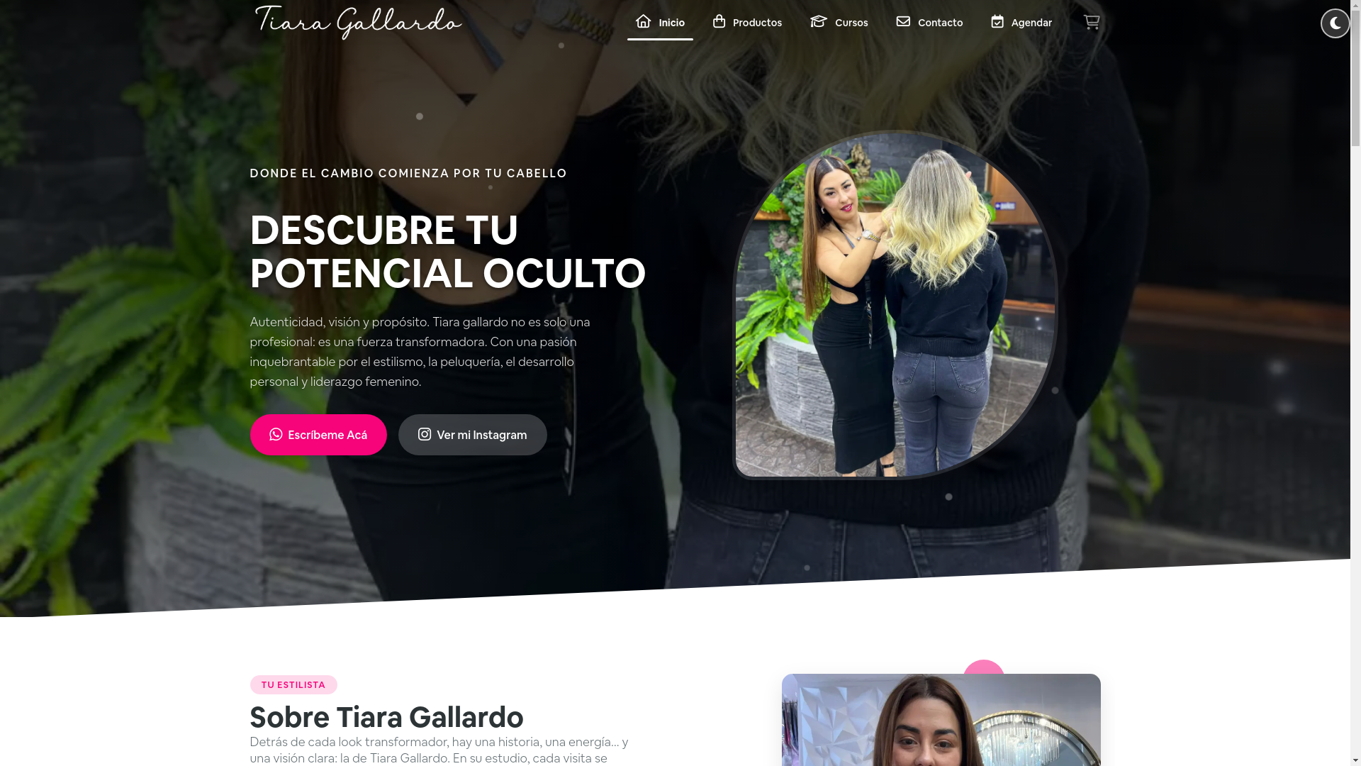 website screenshot of https://tiara-gallardo.pages.dev/