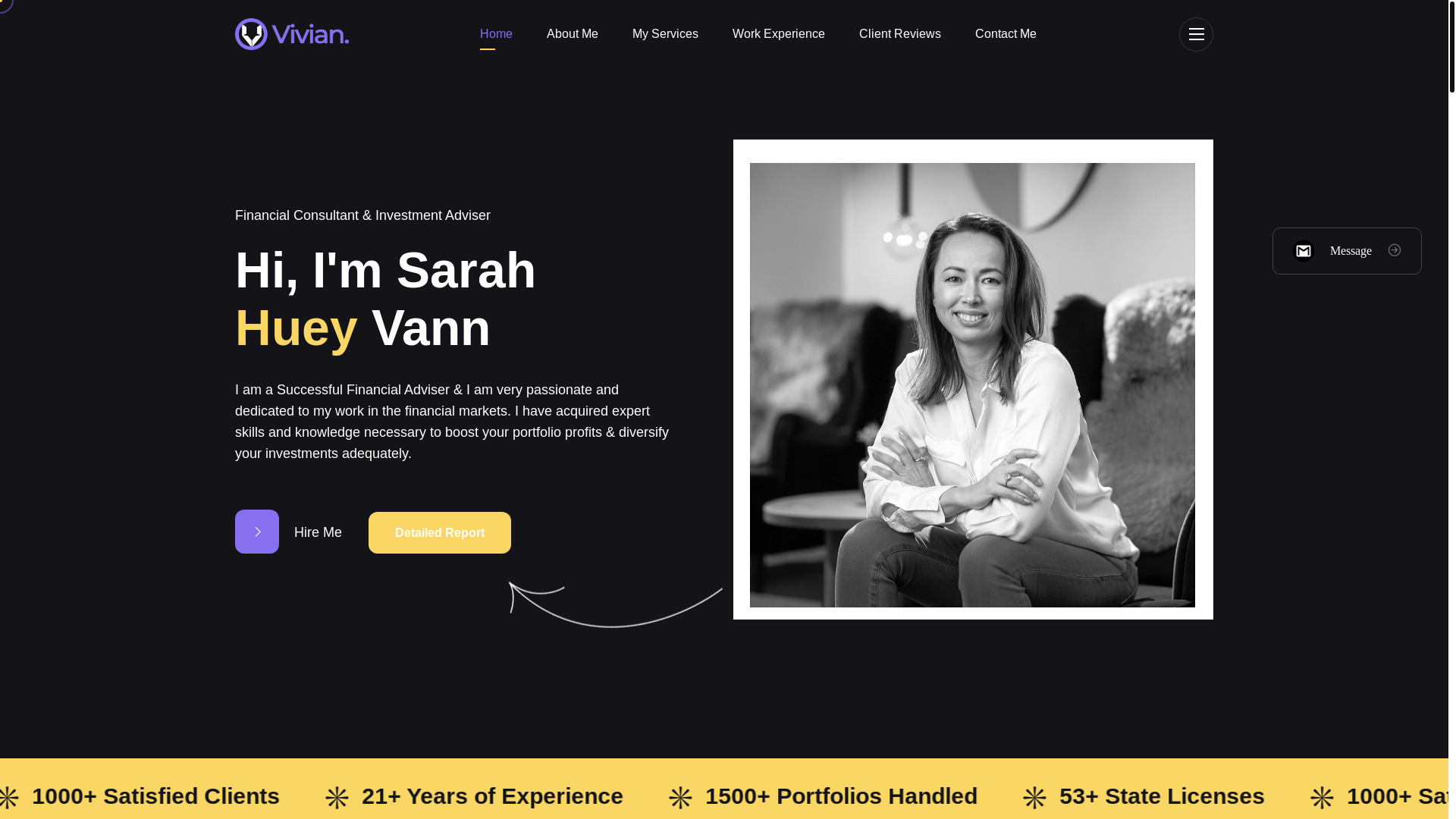 website screenshot of https://sarahhueyvann.com/