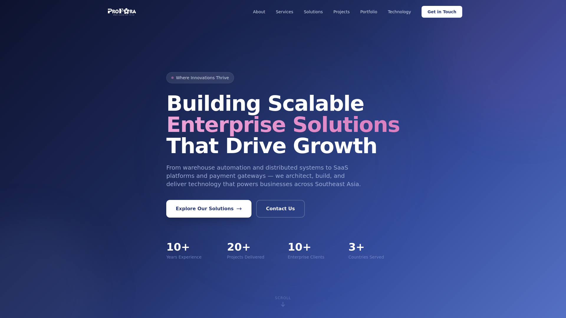 website screenshot of https://profora-website.pages.dev/