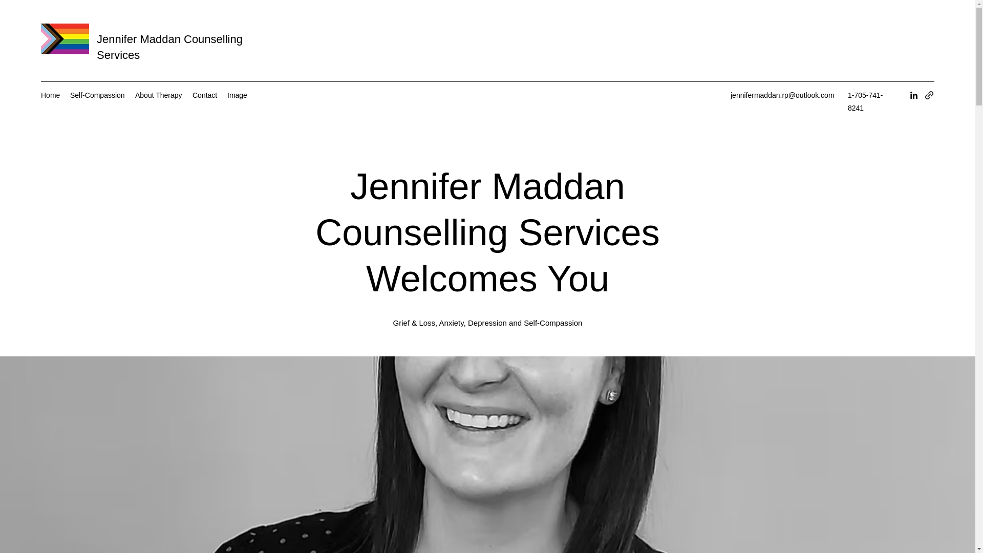 website screenshot of https://jennifermaddan.ca/