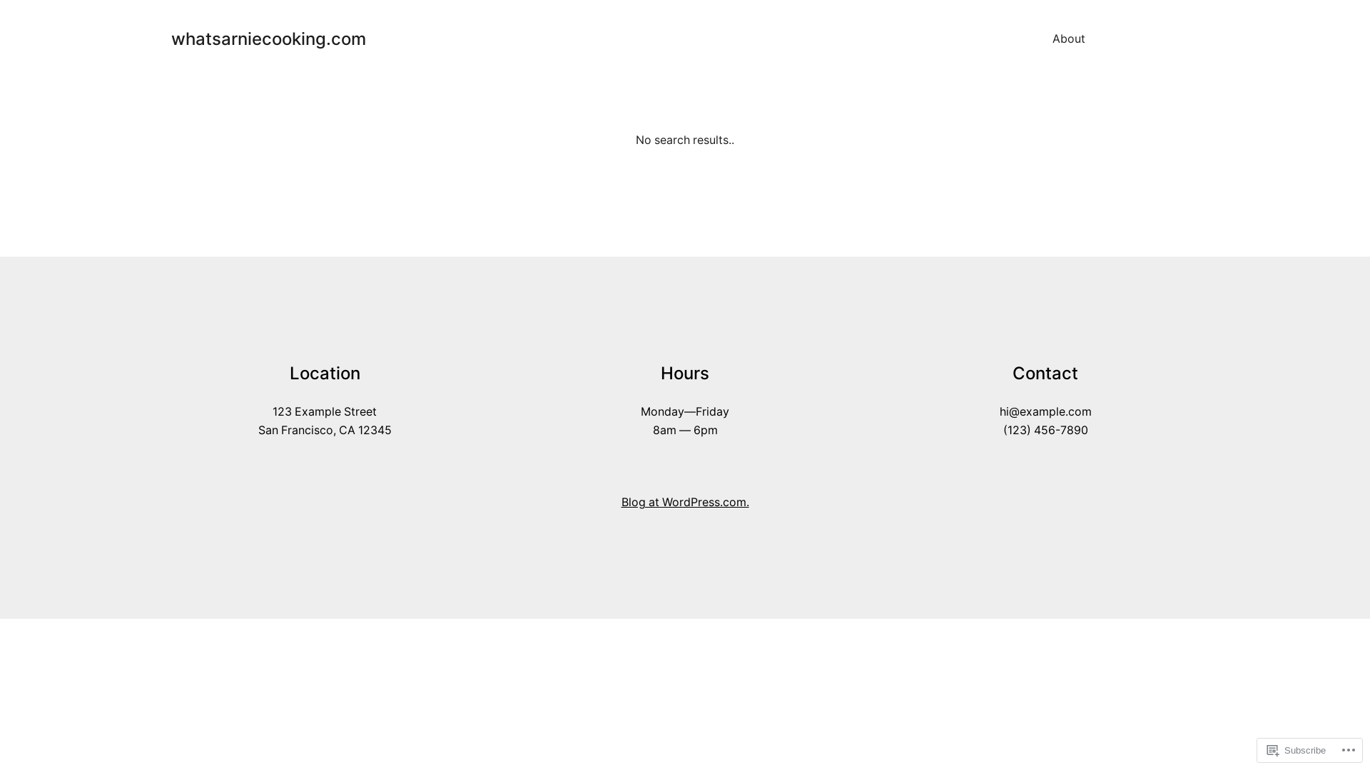 website screenshot of https://whatsarniecooking.com/