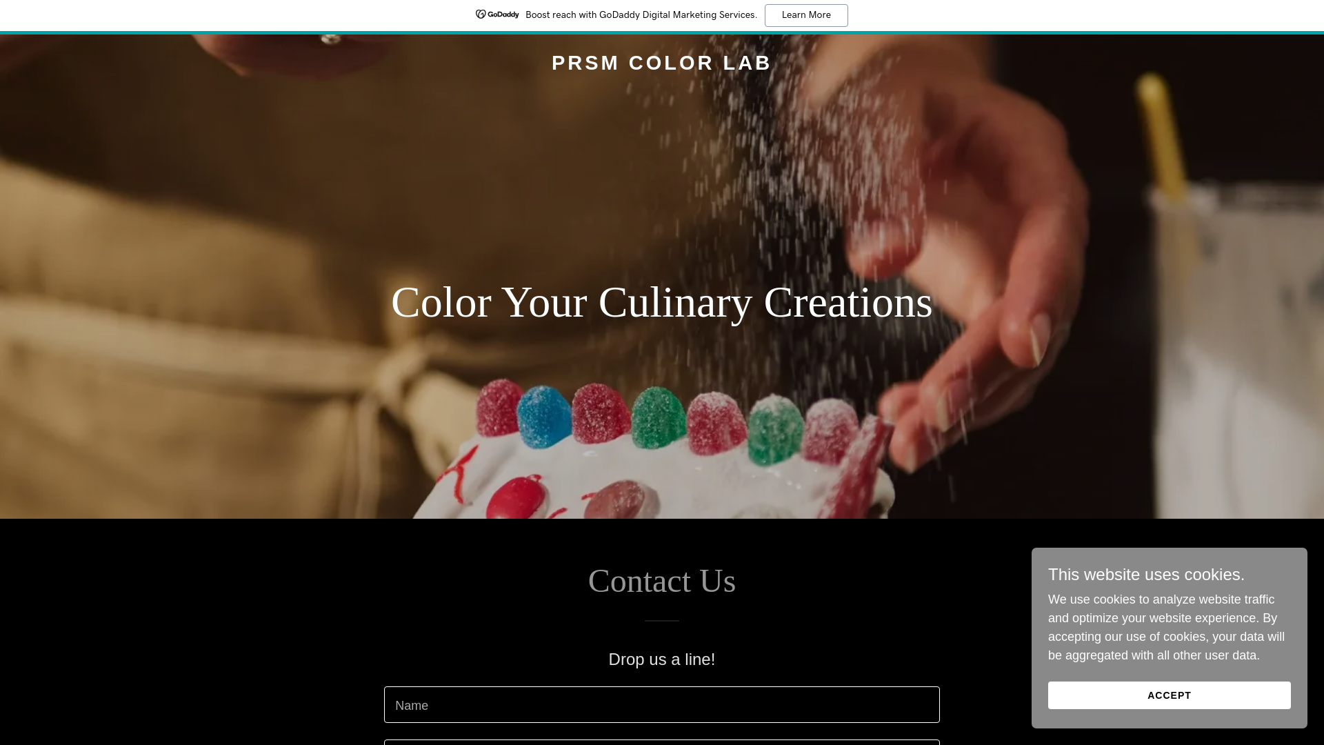 website screenshot of https://prsmcolorlab.com/