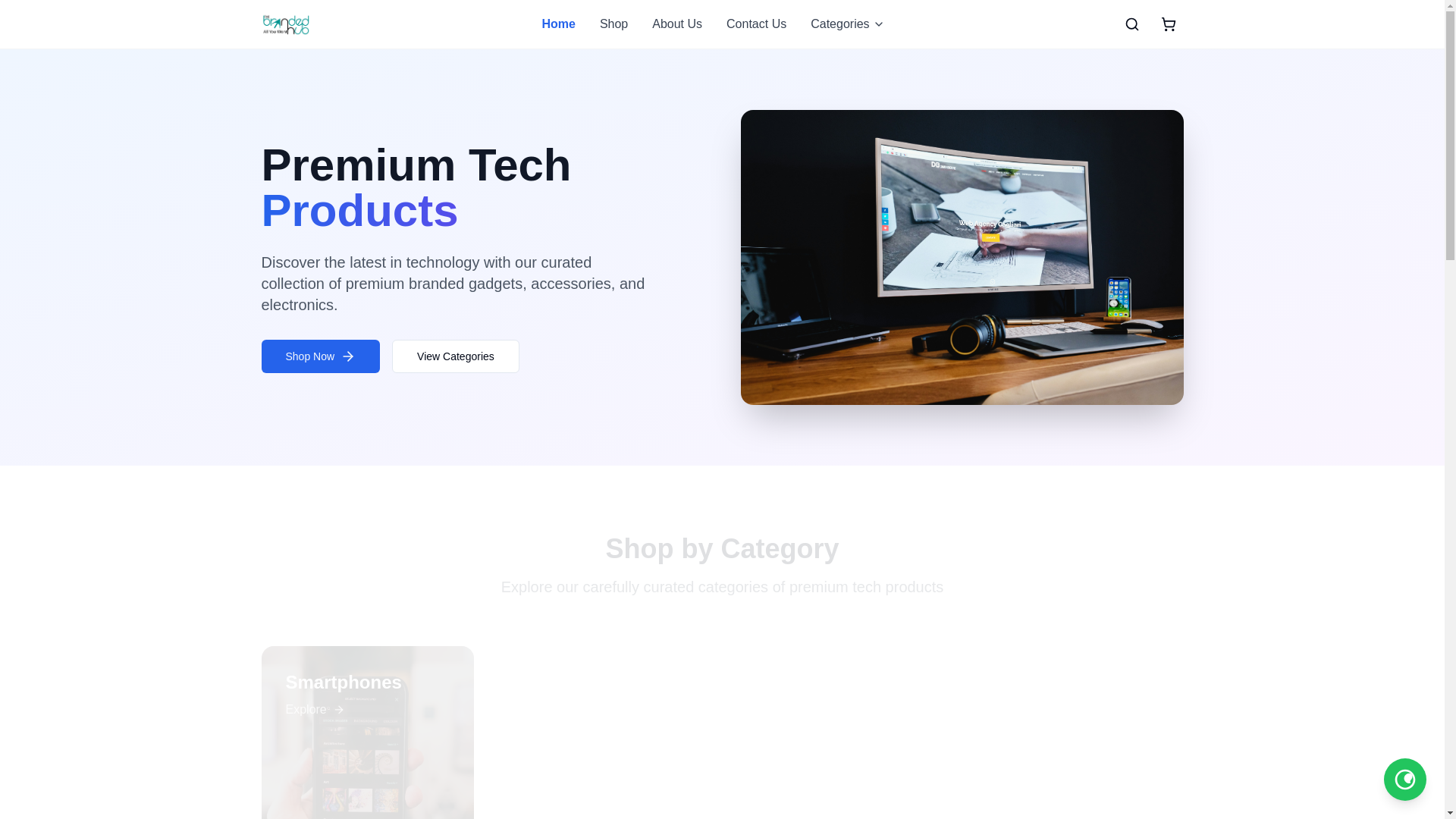 website screenshot of https://thebrandedhub.site/