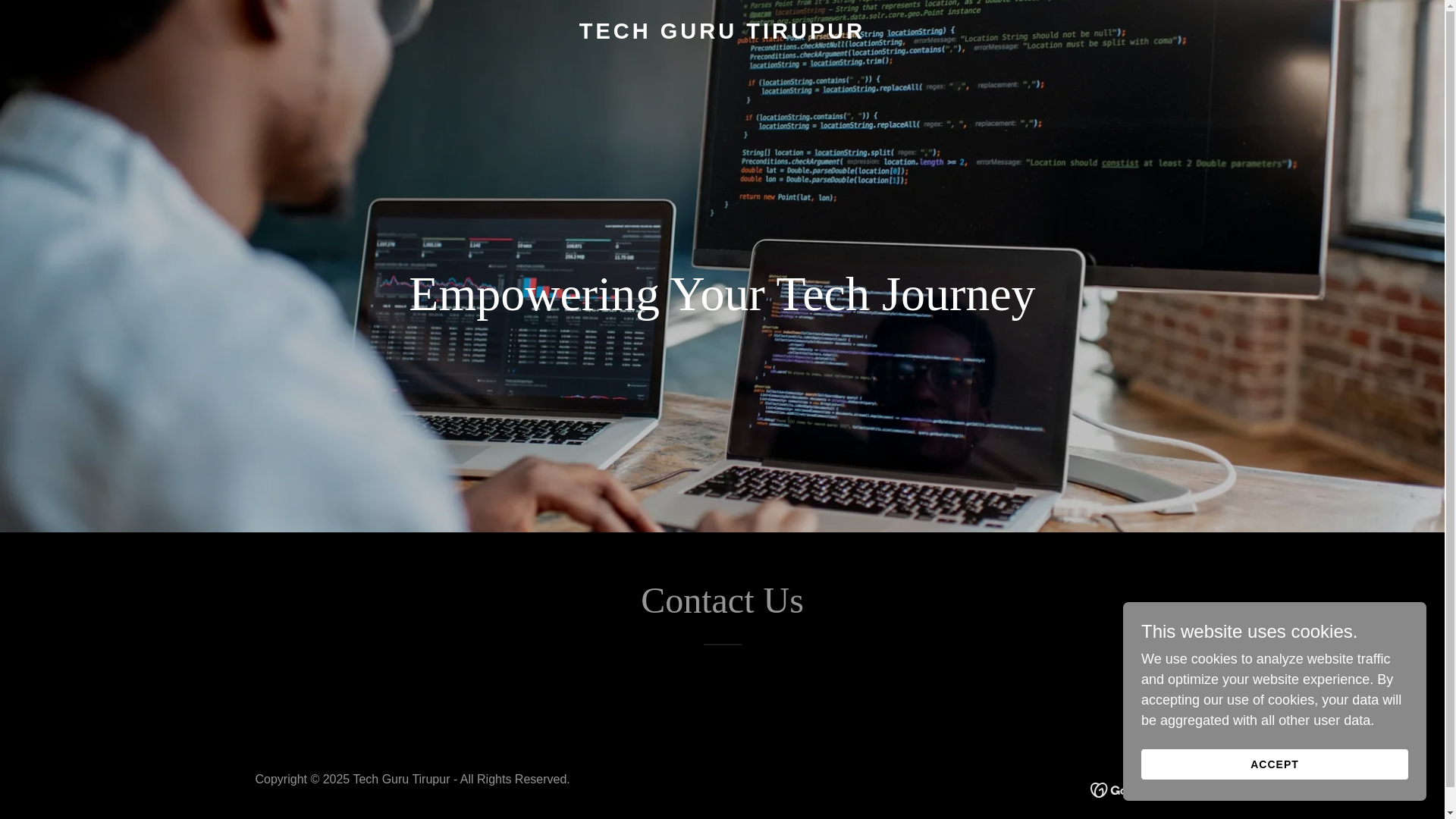 website screenshot of https://techgurutirupur.co.in/