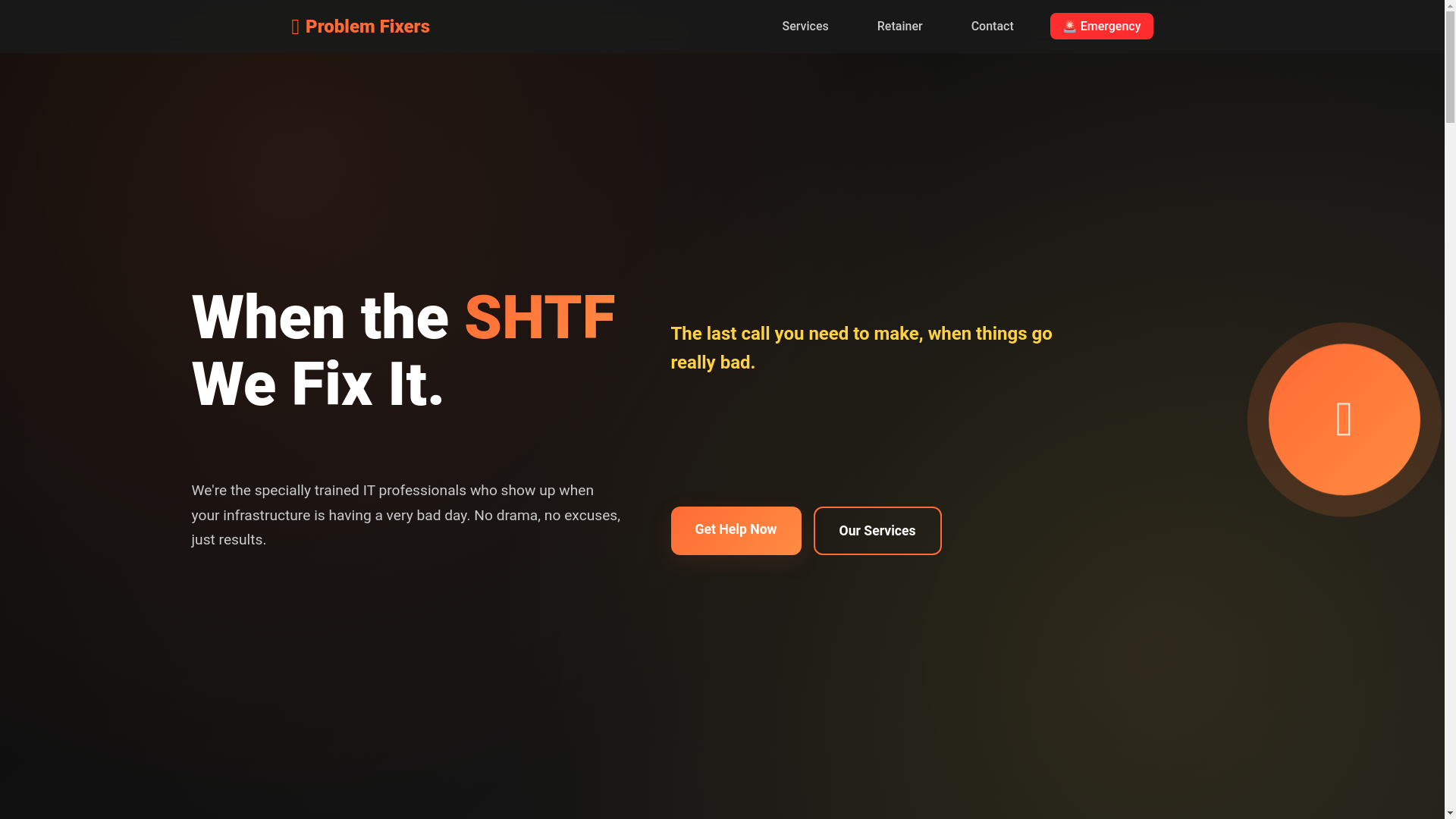 website screenshot of https://problemfixers.pages.dev/