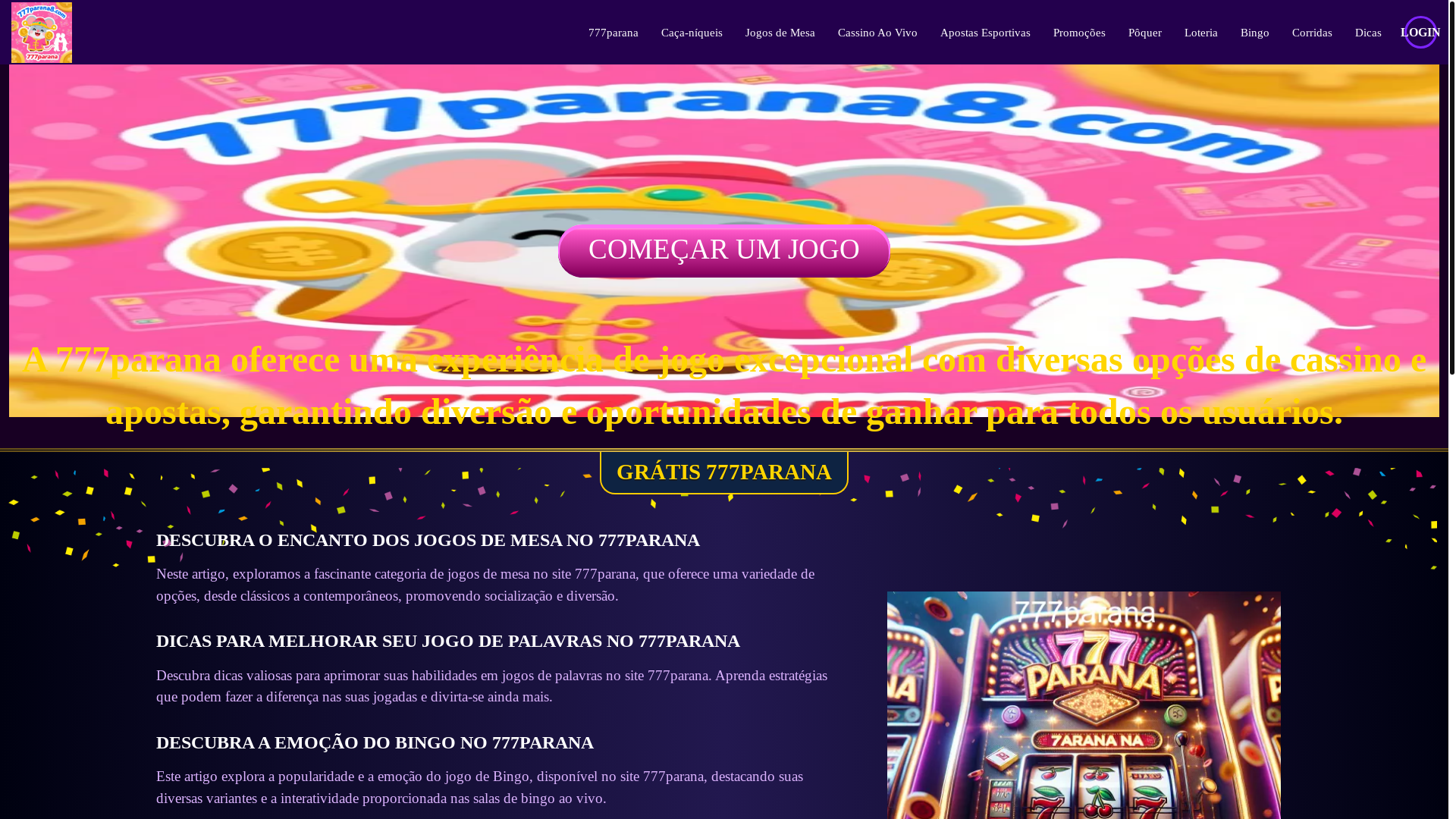 website screenshot of https://777parana8.com/