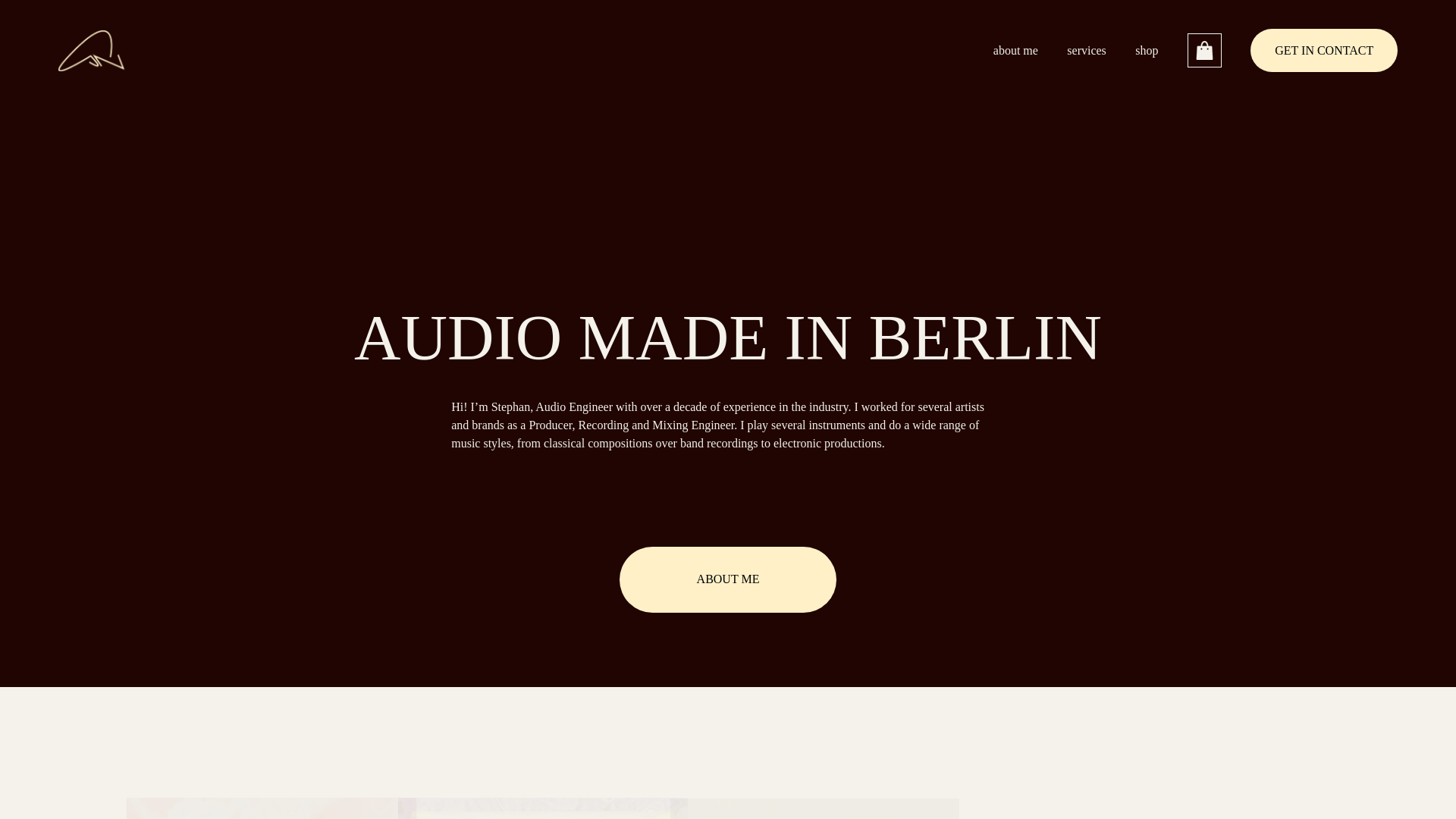 website screenshot of https://stephannitzgen.studio