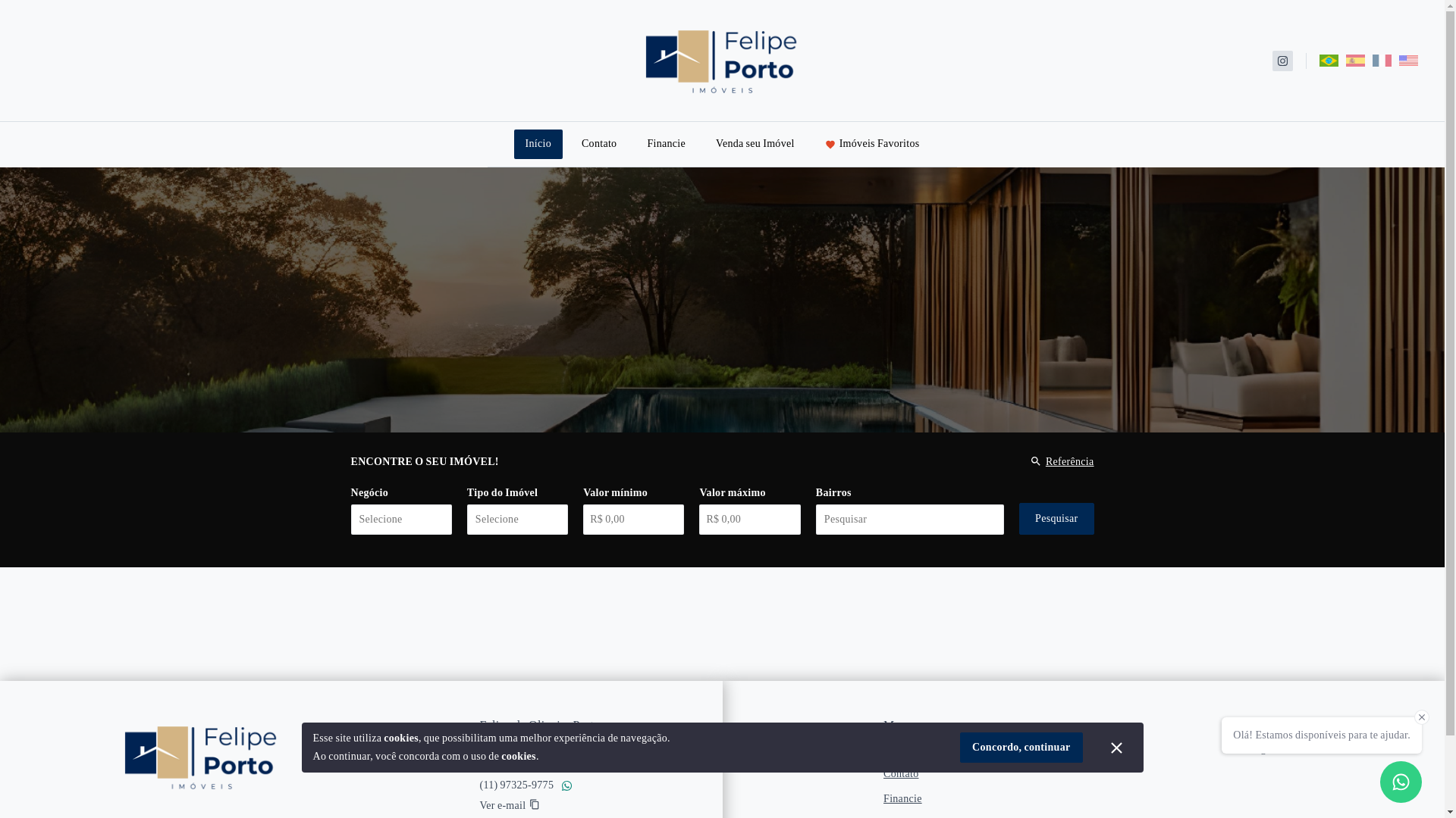 website screenshot of https://felipeportoimoveis.com.br/