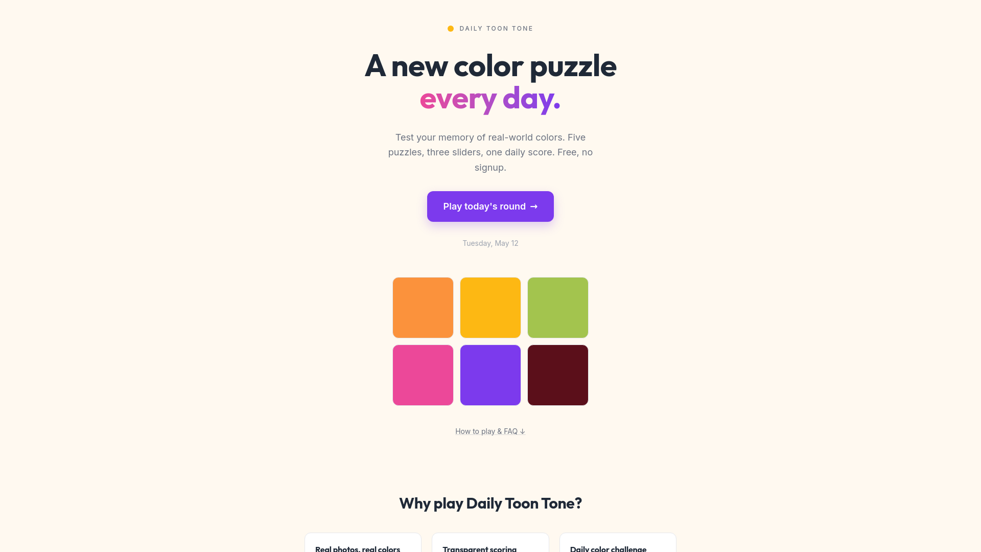 website screenshot of https://dailytoontone.com/