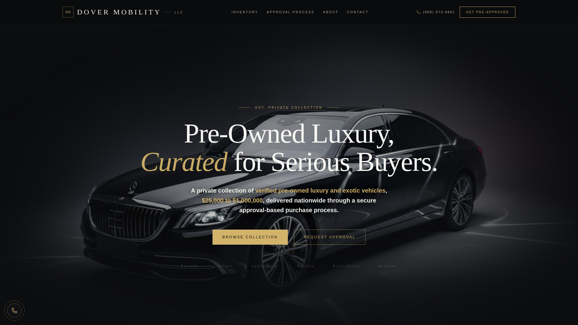 website screenshot of https://dovermobility.org/