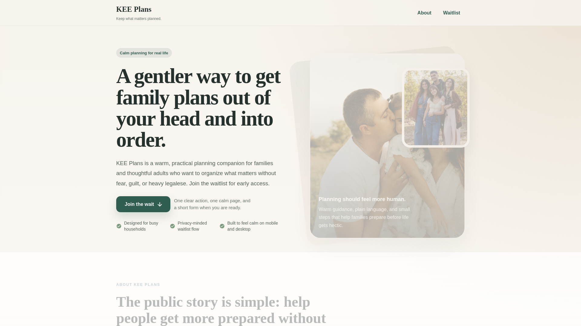 website screenshot of https://landing-keeplanned-1.pages.dev/