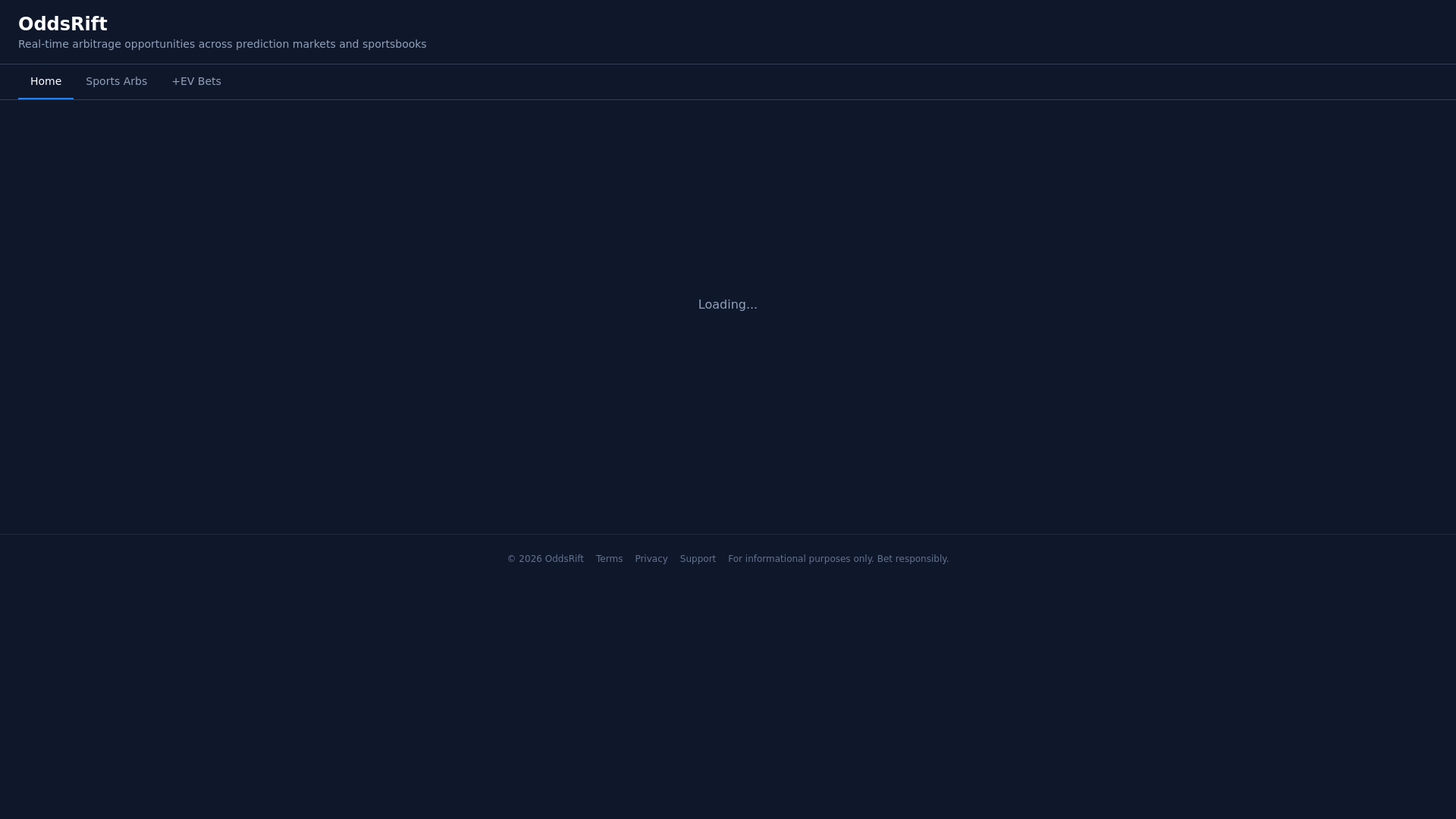 website screenshot of https://oddsrift.com/