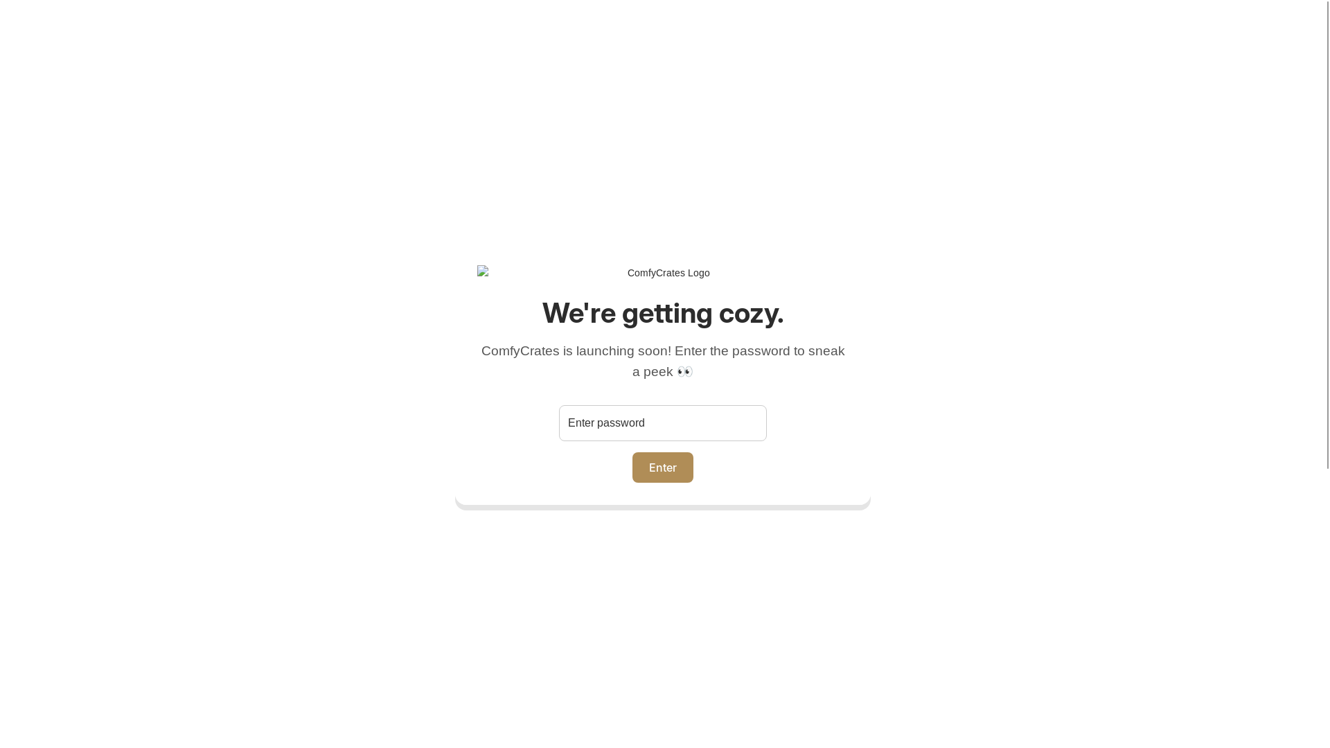 website screenshot of https://comfycrates.us/