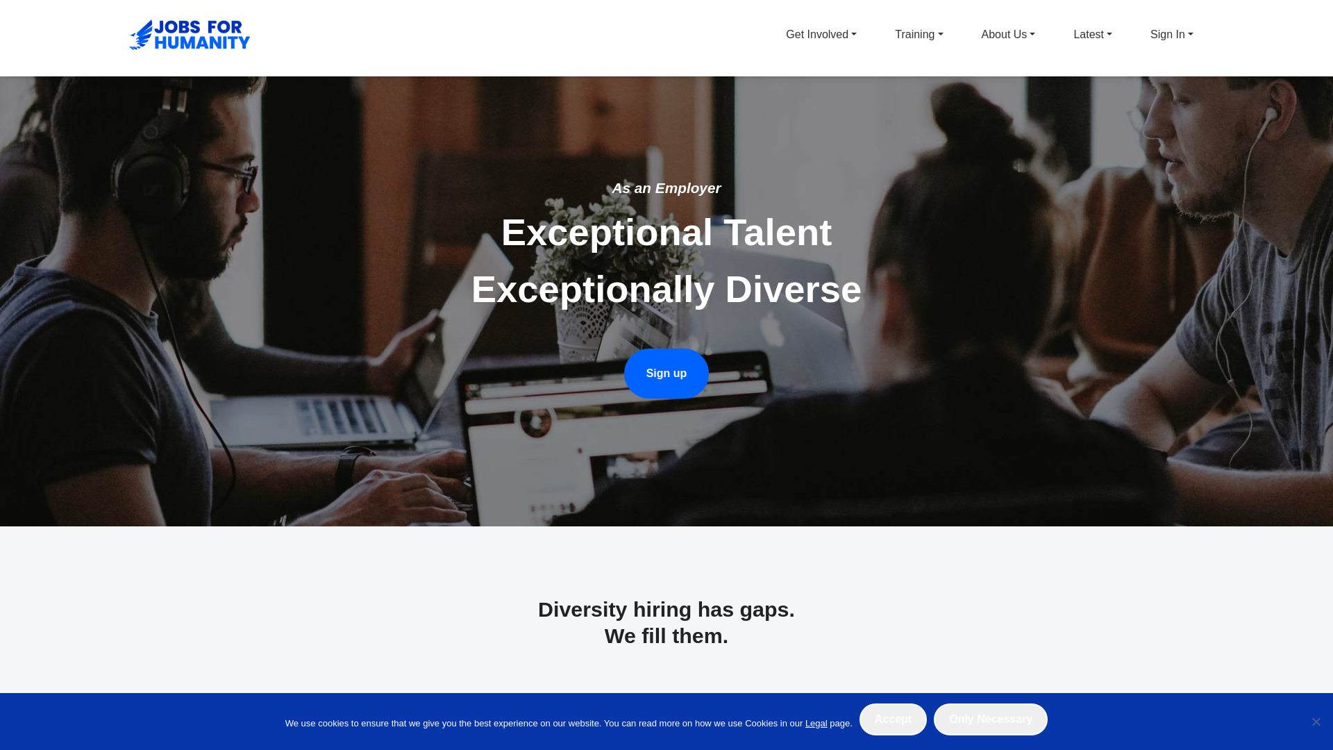 website screenshot of https://www3.jobsforhumanity.com/go?nt=RvWaDUHBSKaKyV4ecQGa0g