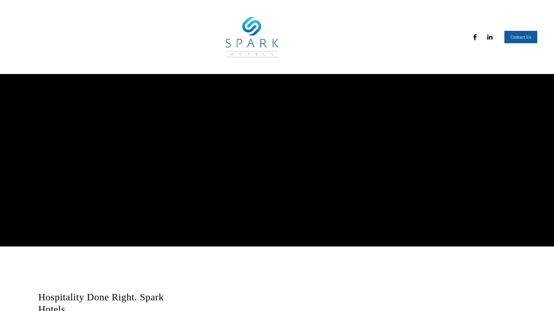 website screenshot of http://www.sparkhotels.com/