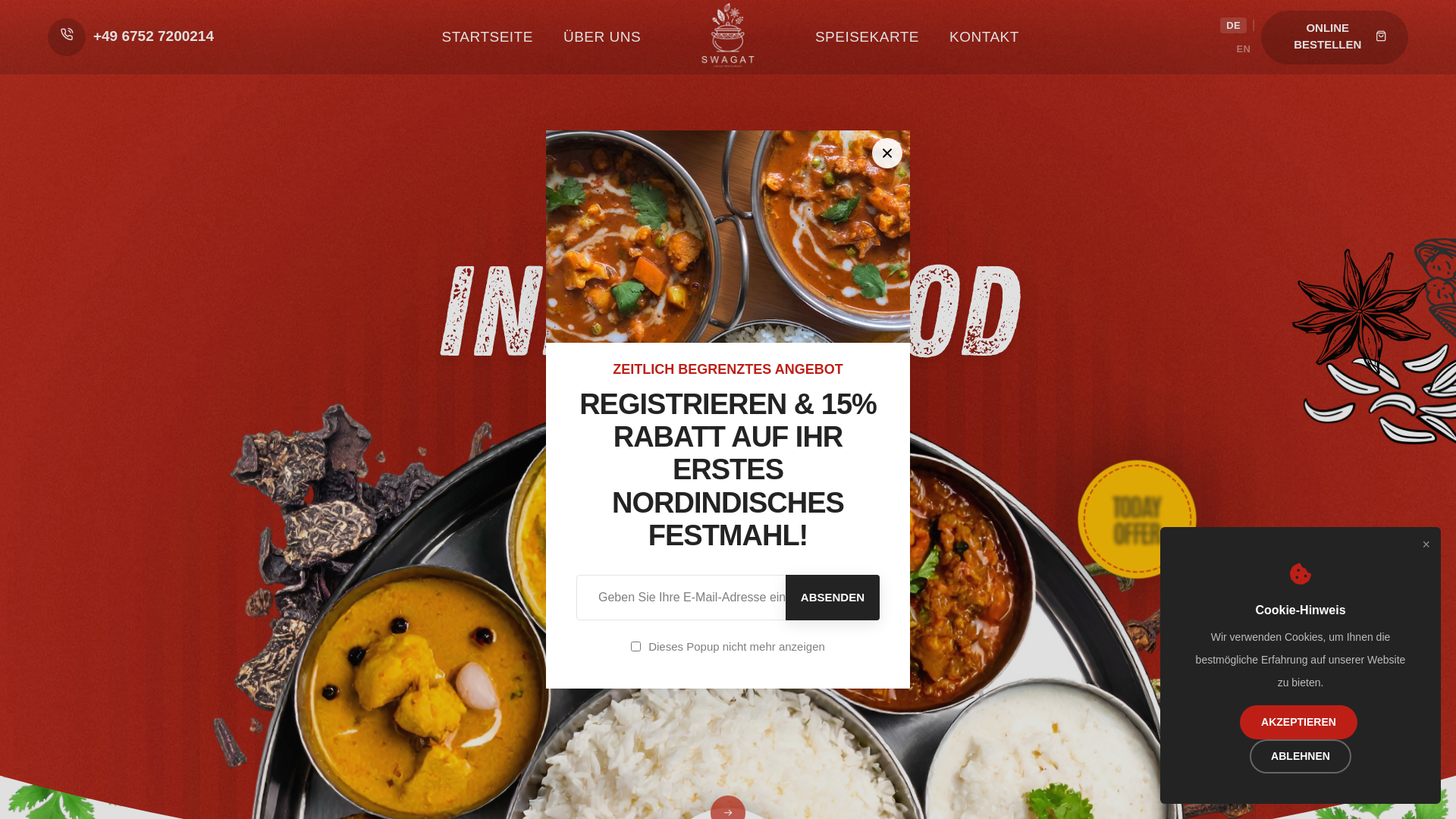 website screenshot of https://swagatkirn.de/