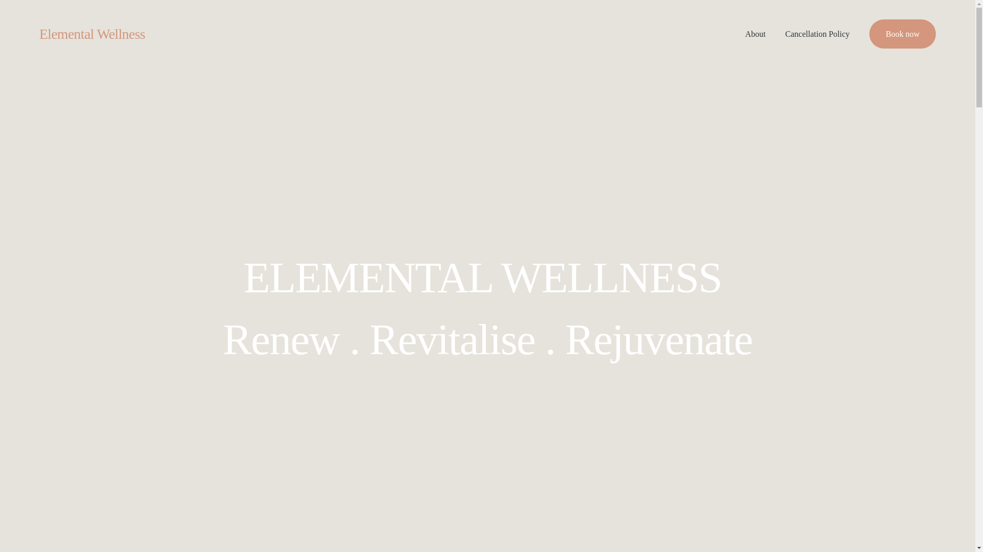 website screenshot of https://elemental-wellness.au/