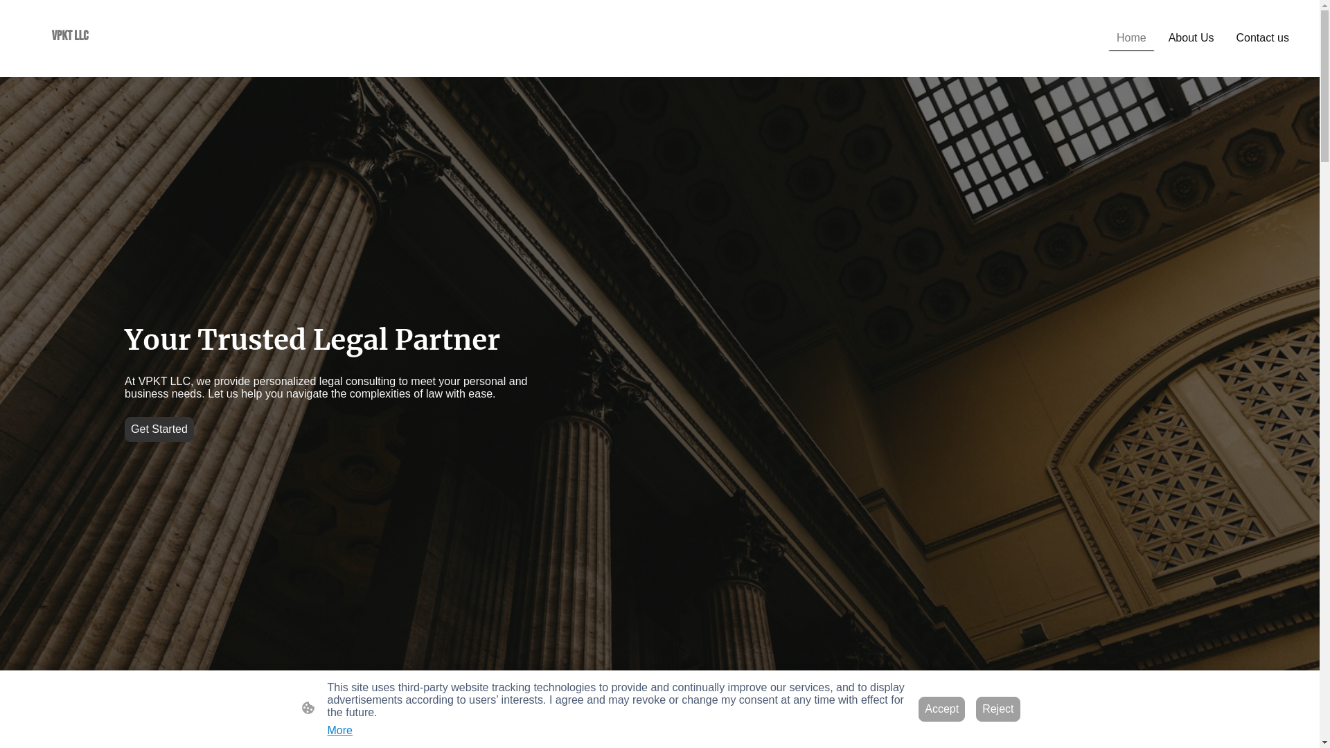 website screenshot of https://vpktllc.info/