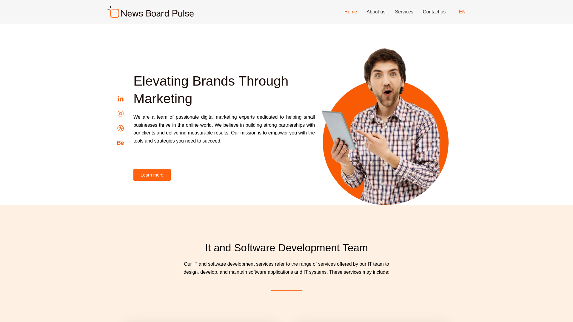 website screenshot of https://newsboardpulses.com