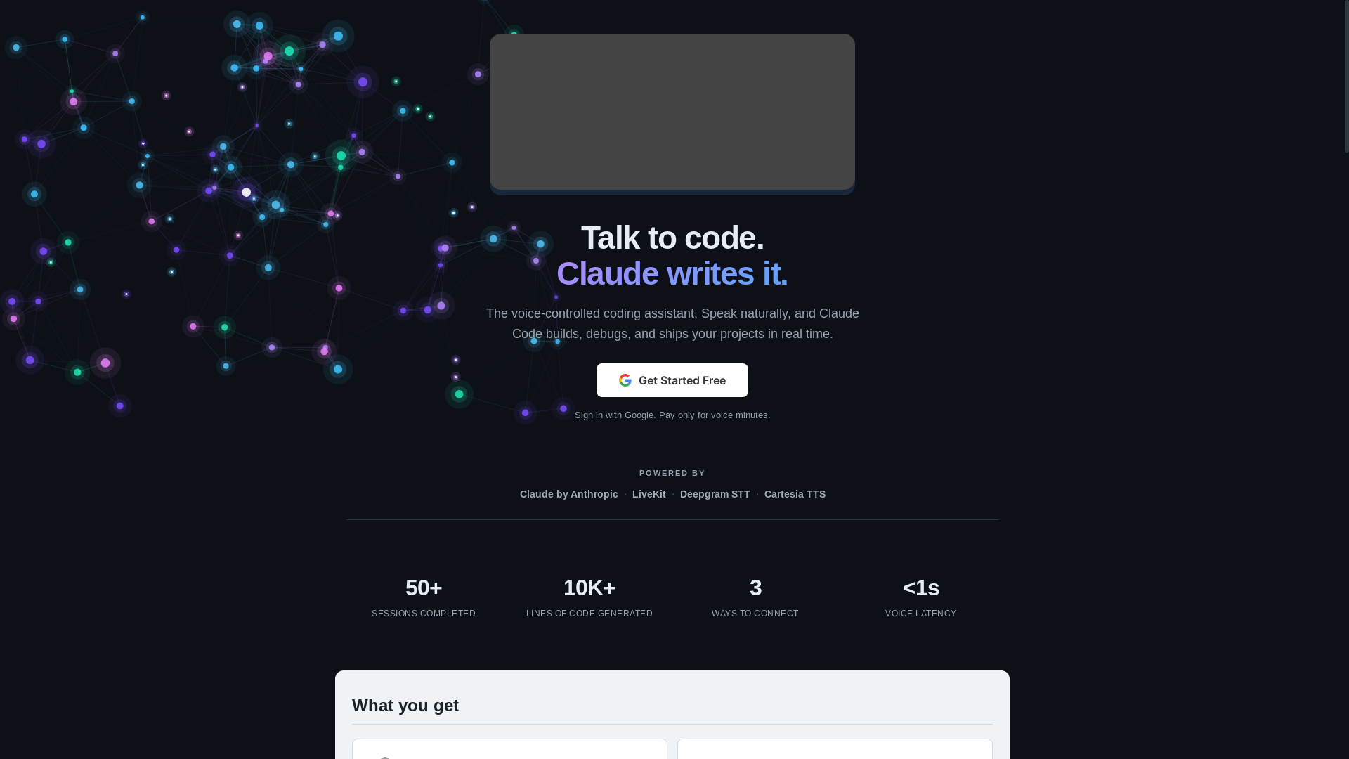 website screenshot of https://voiceagentme.com/