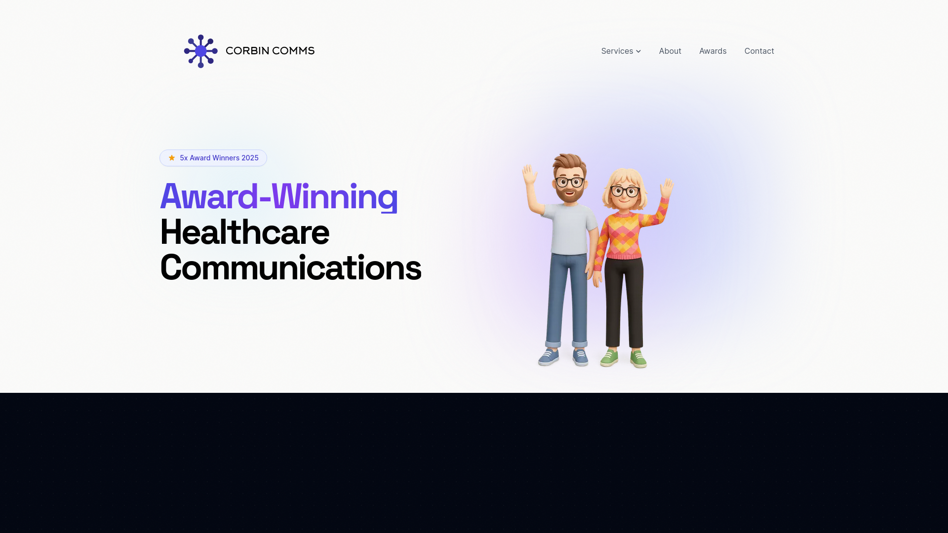 website screenshot of https://corbincommssite.pages.dev/