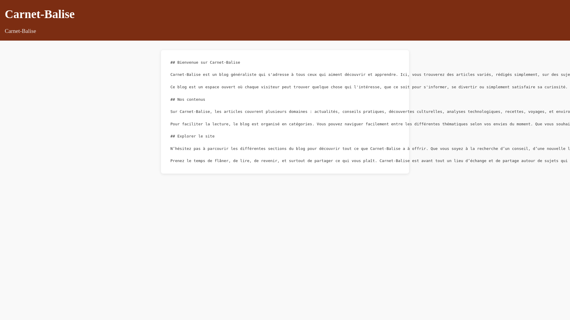 website screenshot of https://carnet-balise.top/