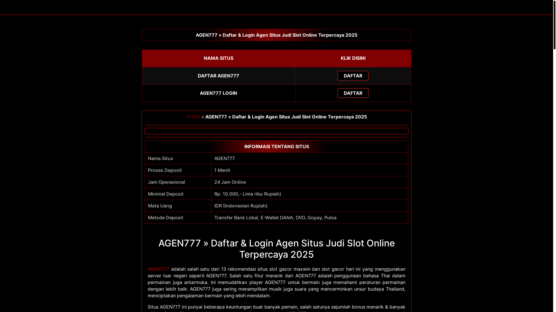 website screenshot of https://agen777pasdihati.pages.dev/