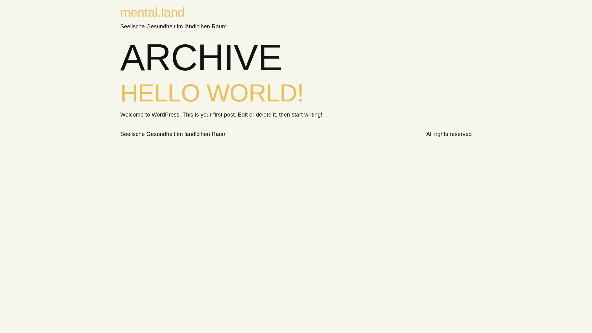 website screenshot of https://mental-land.de/