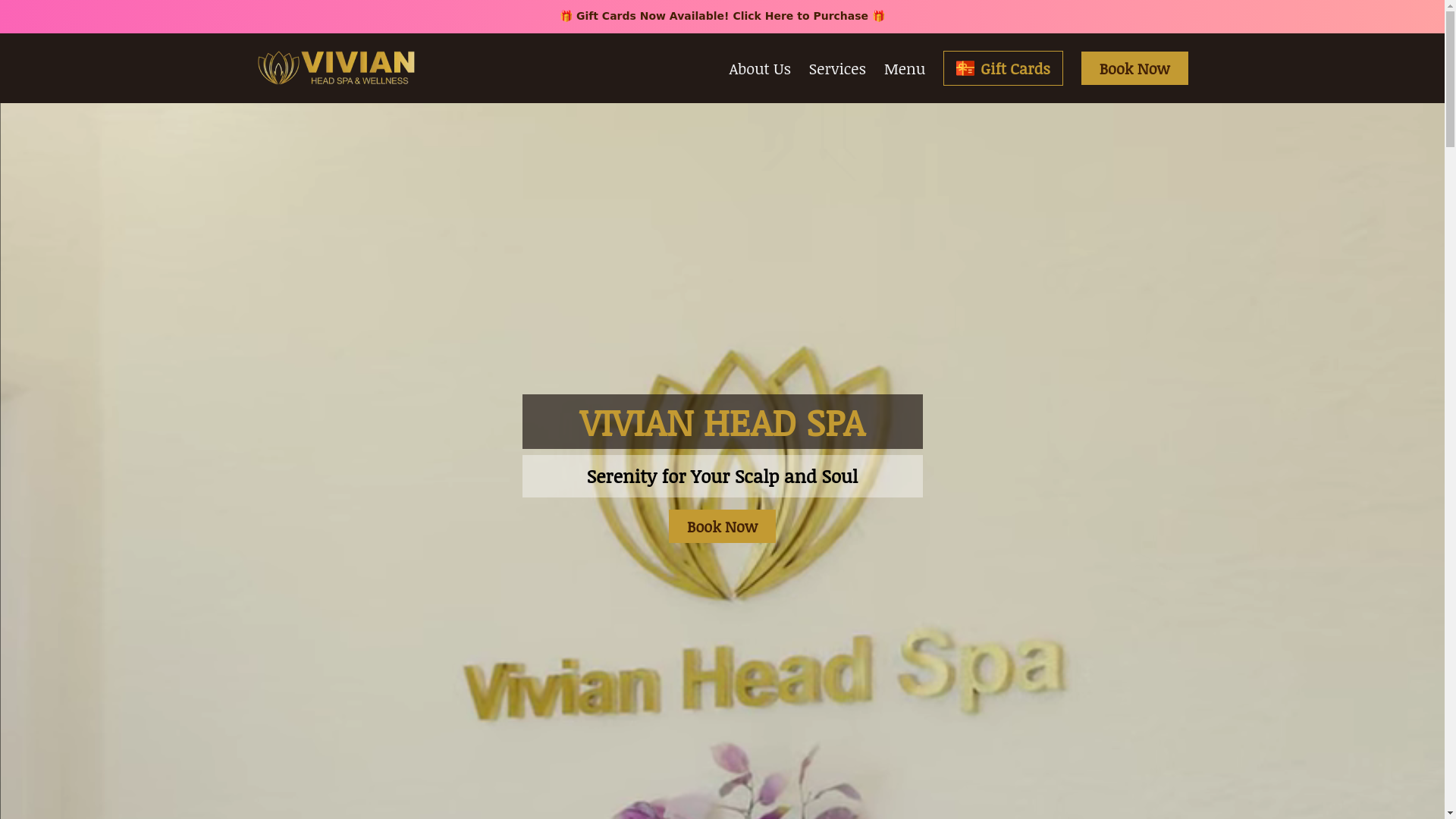 website screenshot of https://vivian-head-spa.pages.dev/