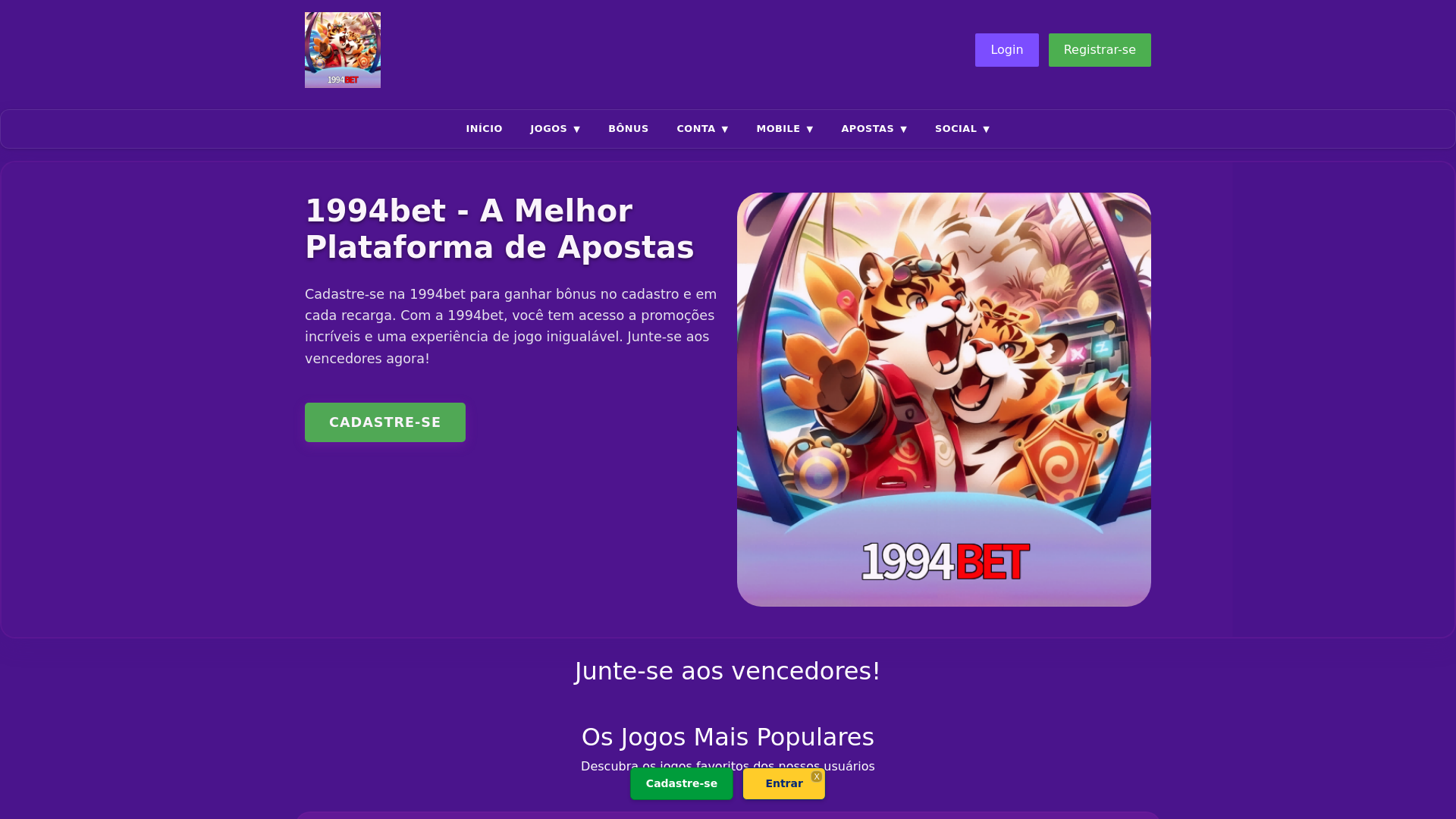 website screenshot of https://1994betm1.com/