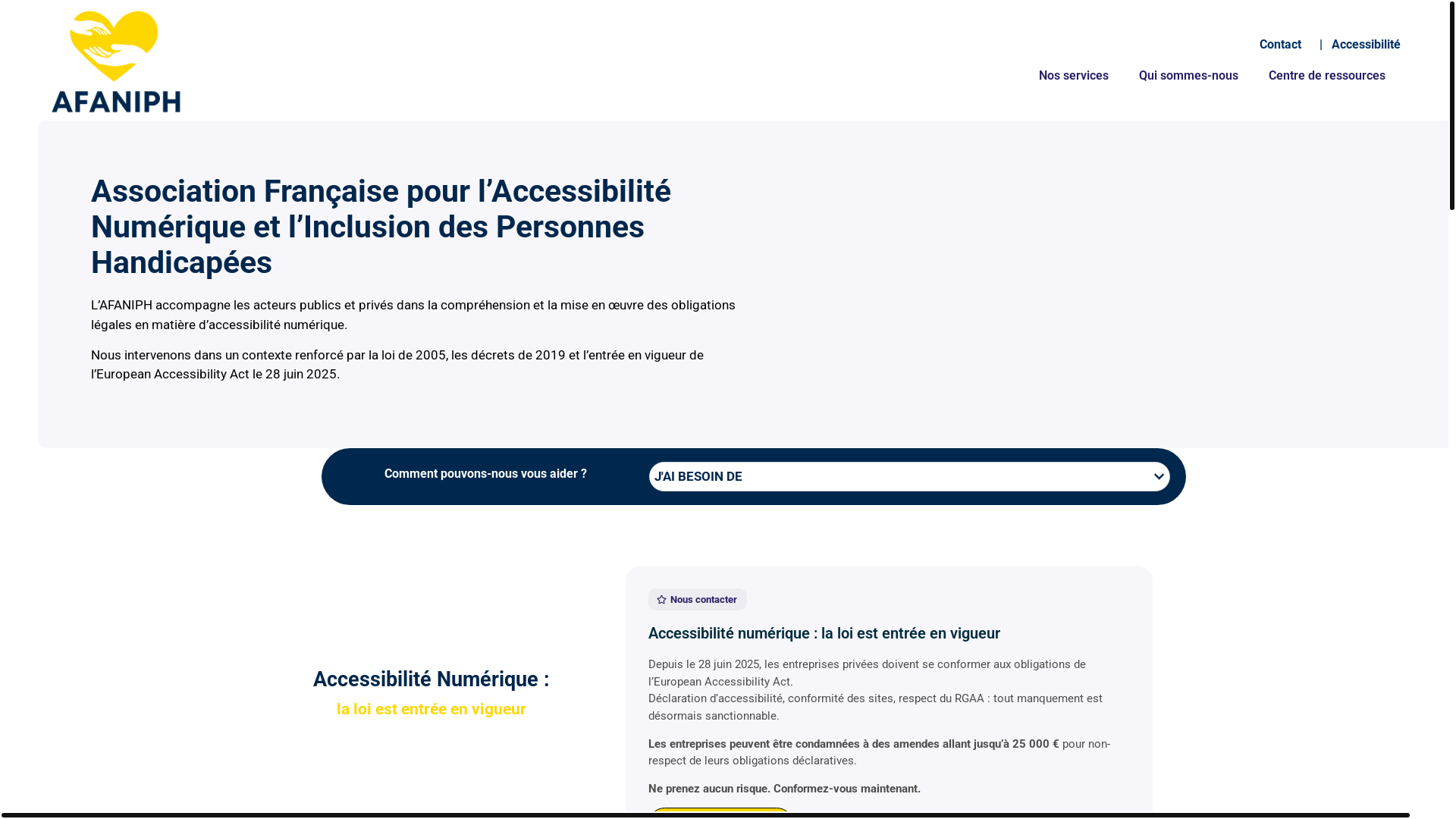website screenshot of https://afaniph.org/