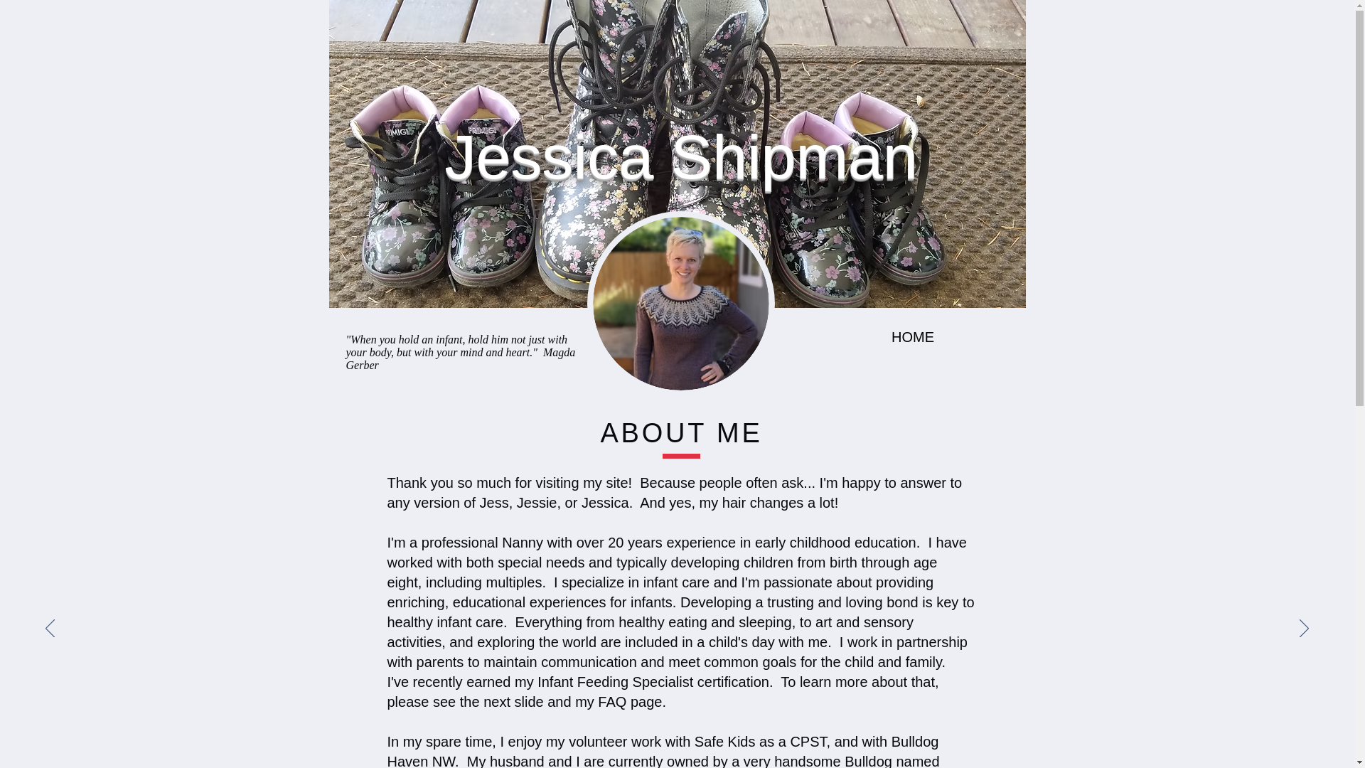 website screenshot of https://nannyjesss.com/