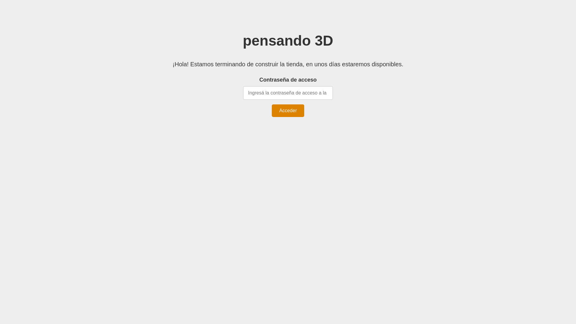 website screenshot of https://pensando3d.com.ar/