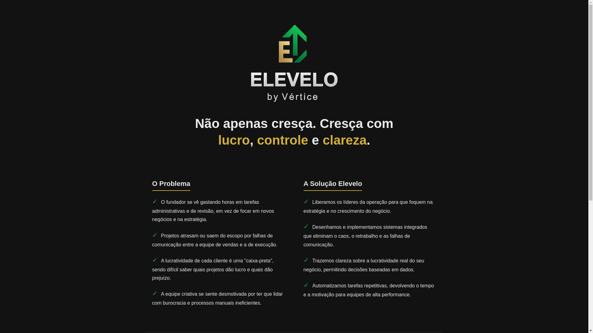 website screenshot of https://elevelo.com.br/