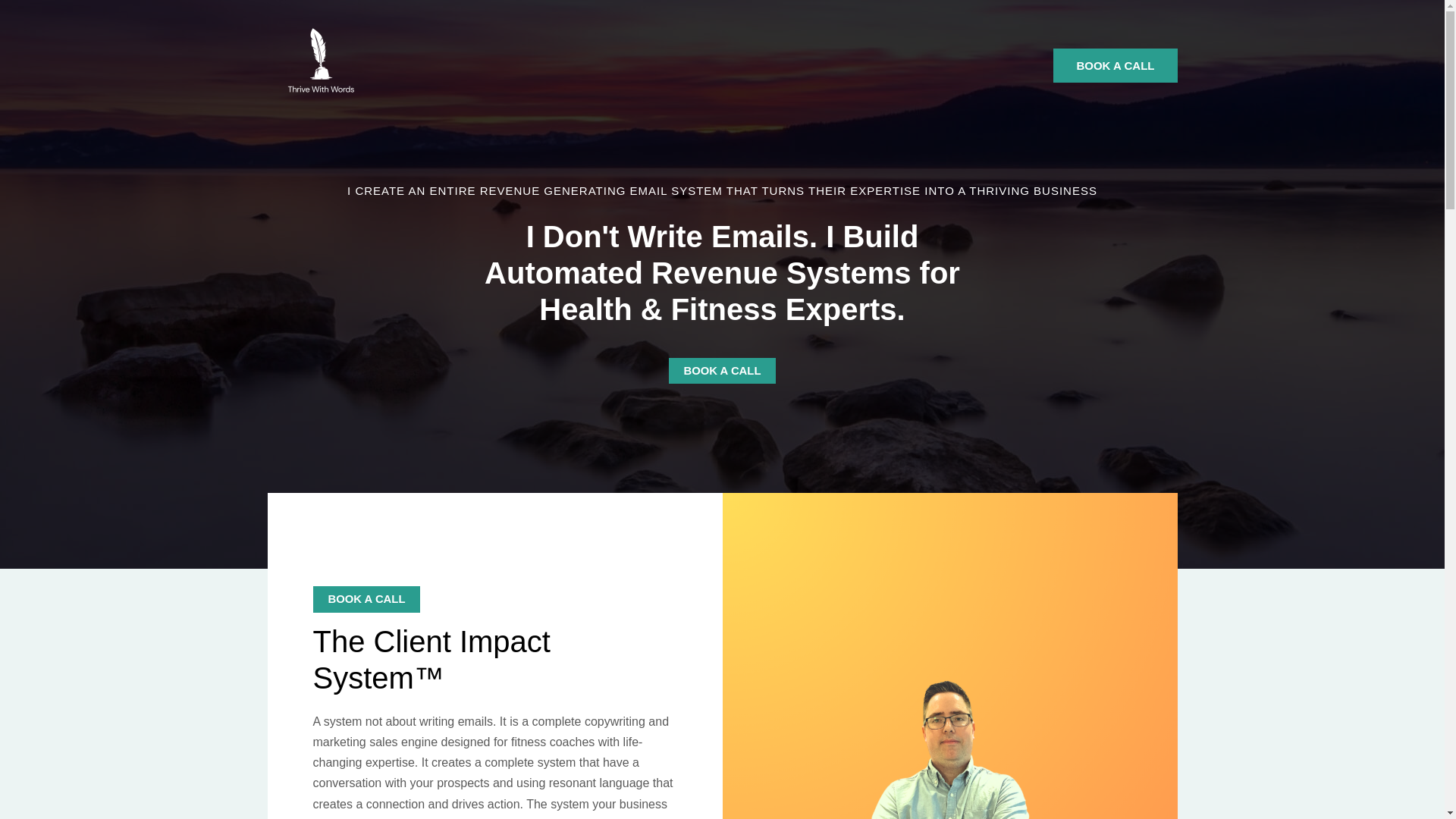 website screenshot of https://thrivewithourwords.com/