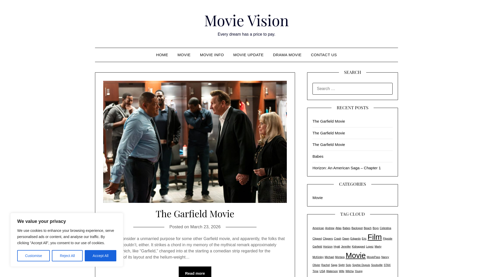 website screenshot of https://movievision.shop/
