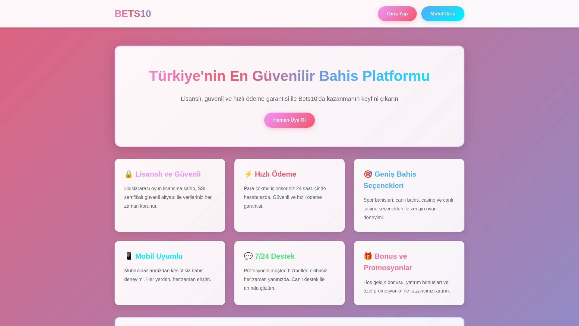 website screenshot of https://m.1872bets10orjinal.com
