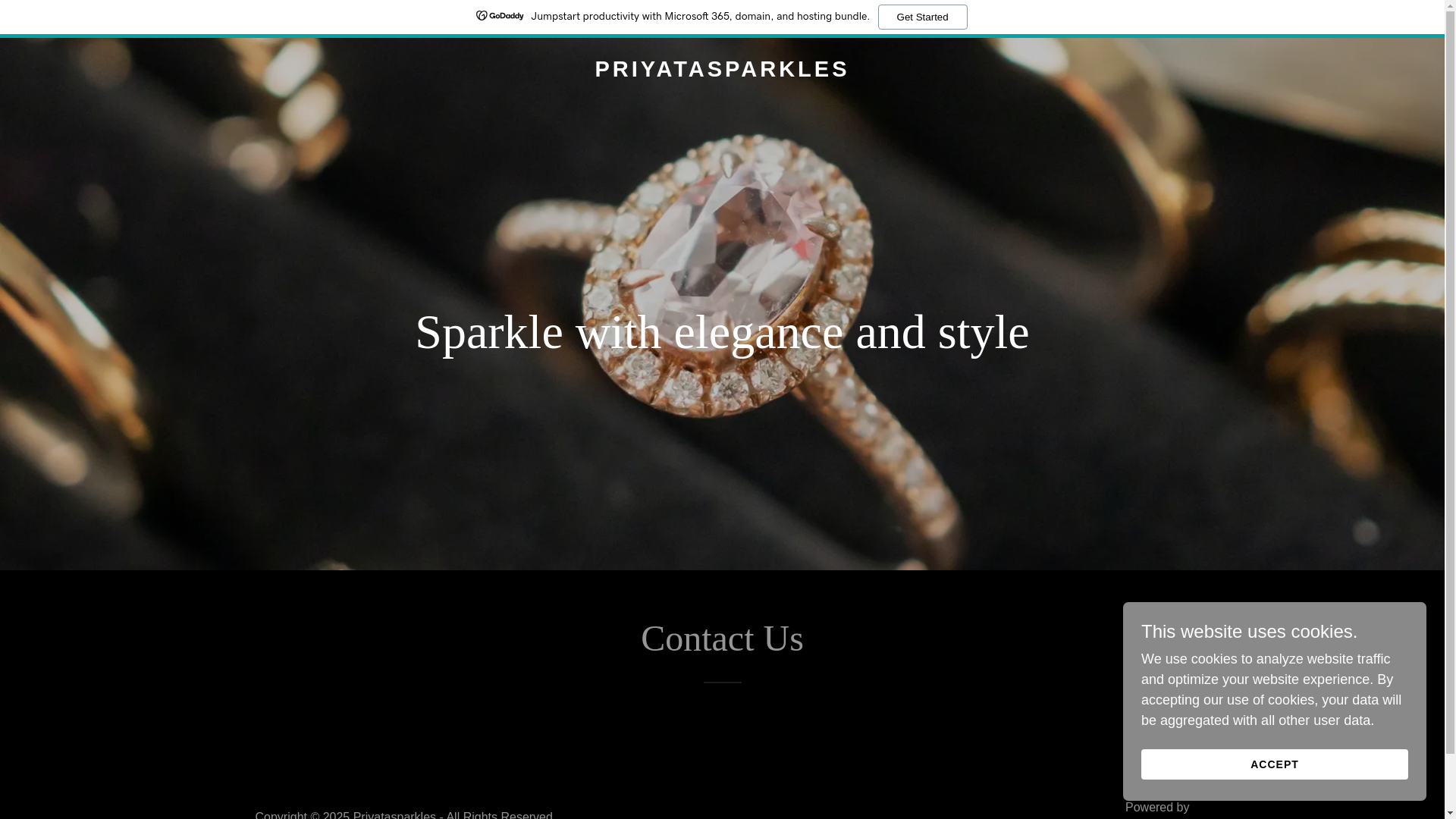 website screenshot of https://priyatasparkles.shop/
