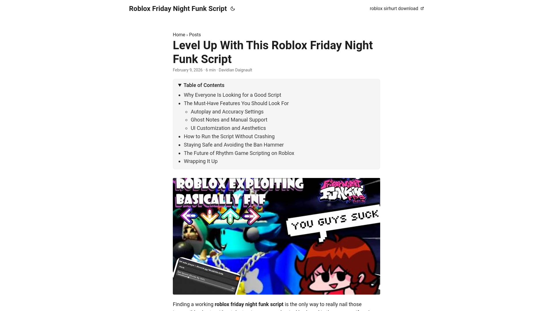 website screenshot of https://roblox-friday-night-funk-script.pages.dev/