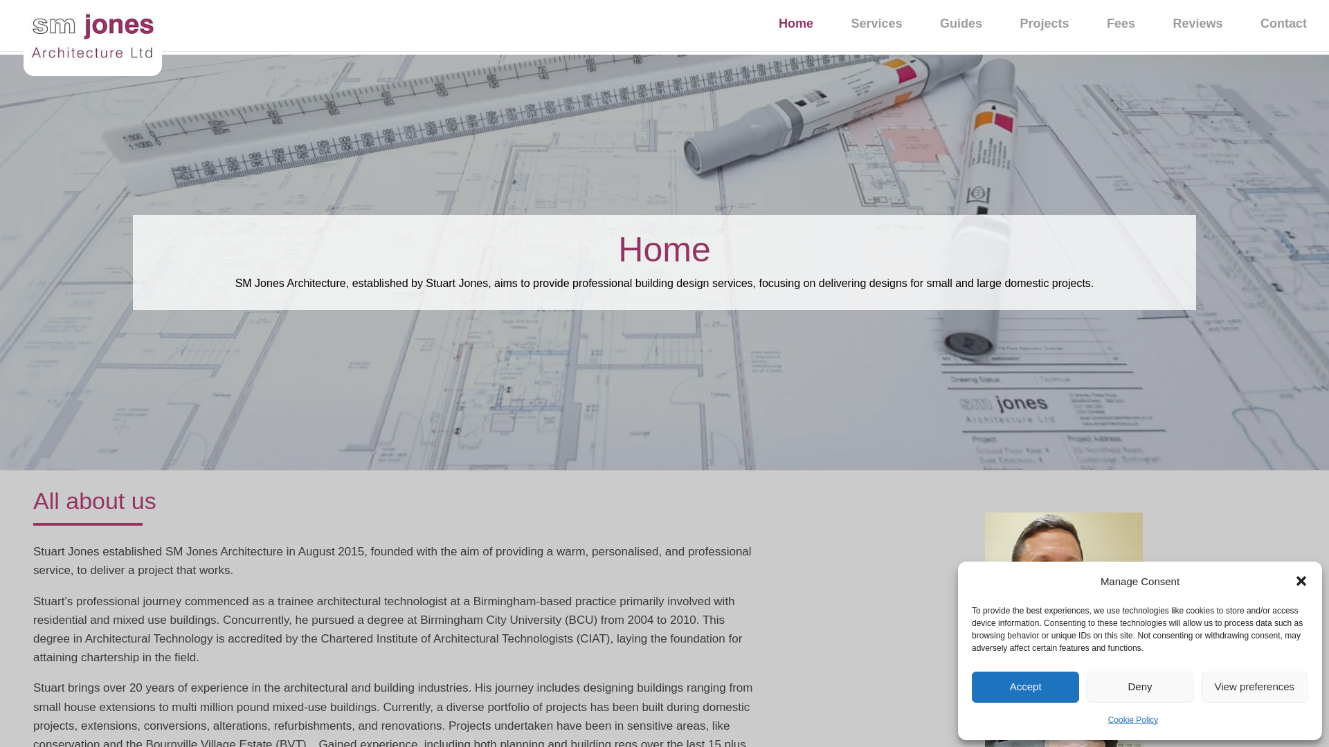website screenshot of https://architecturaldesignbirmingham.co.uk
